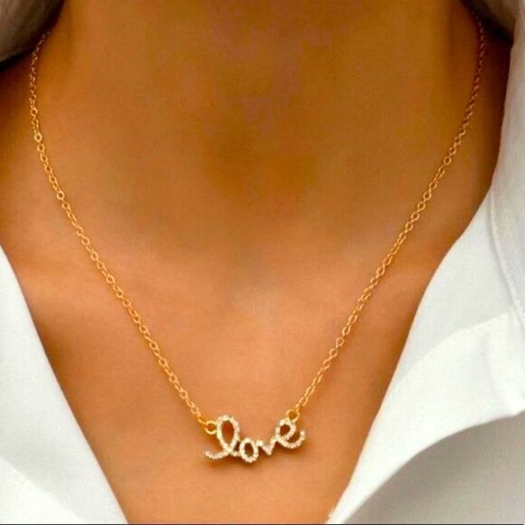 Jewelry - Cursive Love Necklace ❤️